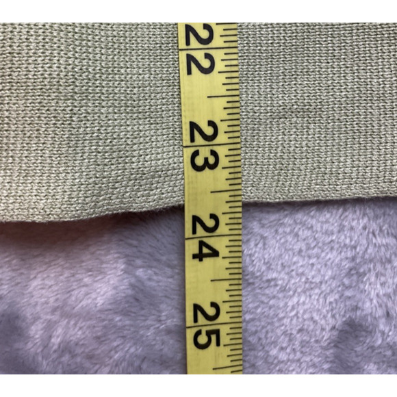 Eileen Fisher Cardigan Sweater Womens M Pear Green Silk Blend Open Cascade Front - Picture 7 of 9